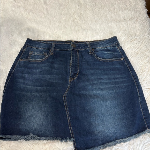 Aeropostale Asymmetrical Denim Blue Skirt - Picture 1 of 6